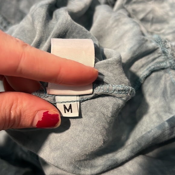 One Shoulder Blue Tie Dye Assymetrical Dress - Picture 6 of 7